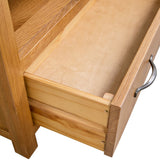 TV Cabinet 90x35x48 cm Solid Oak Wood 244466