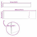 Lawn Edging 4 pcs Silver 450 x 0.05 x 10 cm Stainless Steel 868017