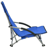 Beach Chair Set of 2 Blue Oxford fabric, steel Standard 312488