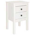 Bedside Cabinets 2 pcs White 40x35x61.5 cm Solid Wood Pine 813692