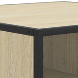 ZNTS Coffee Table Sonoma Oak 100x100x30 cm Engineered Wood and Metal 848775