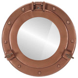 Porthole Mirror Wall Hanging 30 cm Aluminium and Glass 357856