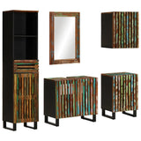 5 Piece Bathroom Furniture Set Solid Wood Acacia 3217107