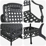 Garden Dining Set 7 pcs Black Aluminium 3334649