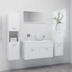 ZNTS Bathroom Furniture Set White Engineered Wood 3071378