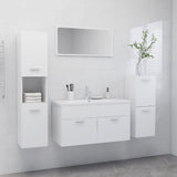 ZNTS Bathroom Furniture Set White Engineered Wood 3071378