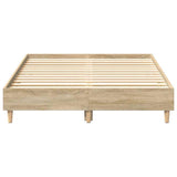 Bed Frame No Mattress Sonoma Oak 140x190 cm Engineered Wood 861059
