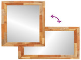 Bathroom Mirror Artisan Oak 50 x 70 x 2.5 cm Solid Mango Wood 4018327
