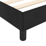 ZNTS Bed Frame without Mattress Black 180x200 cm Super King Super King Velvet 349886