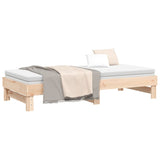Pull-out Day Bed without Mattress 2x cm Solid Wood Pine 823384