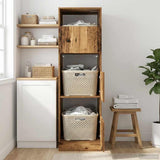 Laundry Cabinet with Storage with Door Old Wood Engineered wood 3422798