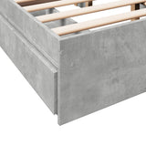 Bed Frame with Drawers without Mattress Concrete Grey 120x200 cm 3280667
