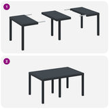 Garden Dining Set 7 pcs Anthracite Polt rattan 3378556
