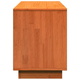 Shoe Cabinet Wax Brown 110x34x45 cm Solid Wood Pine 847123