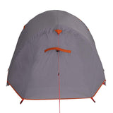 Camping Tent Tunnel 3-Person Grey and Orange Waterproof 94602
