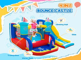 4 in 1 Kids Bouncy Castle Large Sailboat Style Inflatable House Slide Trampoline Water Pool Climbing T3398P348072