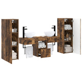 Bathroom Furniture Set 5 pcs Smoked Oak 33 x 34.5 x 100 cm 3405968