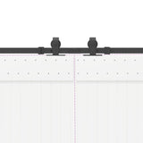 Sliding Door Hardware Kit 400 cm Steel Black 3295786
