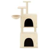 Cat Tree with Sisal Scratching Posts Cream 122 cm 172052