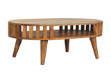 Solid Wood Ariella Coffee Table, 1 Shelf, Beige B2743P403108
