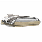 Bed Frame Sonoma oak Engineered wood, Plywood Double Simple 3209844
