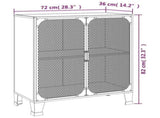Storage Cabinet Rustic Brown 72x36x82 cm Metal and MDF 335907