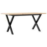 Coffee Table X-Frame 100x50x45 cm Solid Wood Pine and Steel 3282688