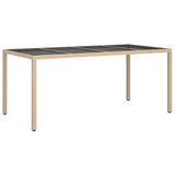Garden Table Beige 190 x 90 x 75 cm Poly Rattan 362550