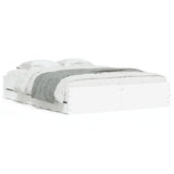 Bed Frame with Drawers without Mattress White 150x200 cm King Size 3207266