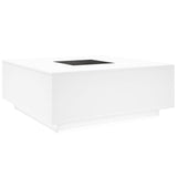 ZNTS Coffee Table with Infinity LED White 100x100x40 cm 3284042