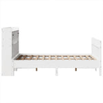 ZNTS Bed Frame without Mattress White 120x200 cm Solid Wood Pine 3323264