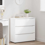Storage Cabinet White 80 x 31 x 81 cm Engineered Wood 888847