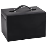 ZNTS Jewellery Box 3-Layer with Mirror Lockable Black 26x18x17.5 cm 4103559