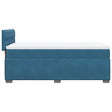 Box Spring Bed with Mattress Dark Blue 90x190 cm Velvet 3286196
