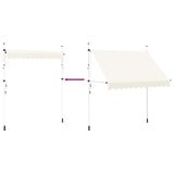 Manual Retractable Awning 250 cm Cream 143695
