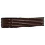 Garden Raised Bed Brown 240 x 80 x 44 cm Steel 42008139