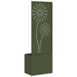 Garden Privacy Screen Olive green 50 x 150 cm Cold-rolled steel 876458
