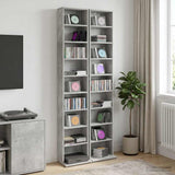 CD Cabinet 2 pcs Concrete Grey 33 x 23.5 x 175 cm 8012649