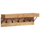 Coat Rack with Shelf Brown 73 x 19 x 23 cm Solid Mango wood 4102745