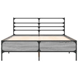 Bed Frame without Mattress Grey Sonoma 140x190 cm 3280080