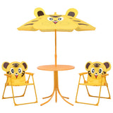 ZNTS 3 Piece Kids' Garden Bistro Set with Parasol Yellow 48100