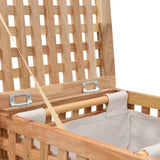 247603 Laundry Bin 39x39x65 cm Solid Walnut Wood