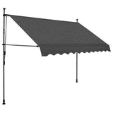 Manual Retractable Awning with LED 300 cm Anthracite 145866