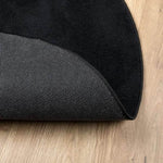 ZNTS Rug OVIEDO Short Pile Black Ø 120 cm 375567