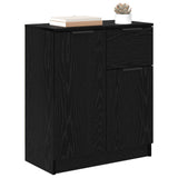 Sideboard with Drawer Black Oak 60 x 30 x 70 cm Engineered Wood 880775
