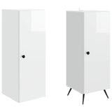 Cabinet Set 2 pcs High Gloss White Engineered Wood 3416875