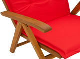 Reclining Garden Chairs 4 pcs Natural Solid Acacia Wood 3434468