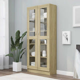 Vitrine Cabinet Sonoma Oak 82.5x30.5x185 cm Engineered Wood 802771