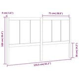 Bed Headboard 155.5x4x100 cm Solid Pine Wood 818095