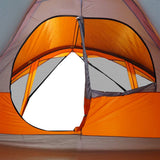 Family Tent Cabin 6-Person Grey and Orange Waterproof 94639